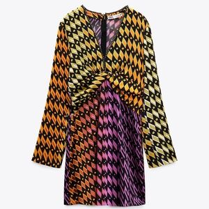 Zara multicolor geometric dress
